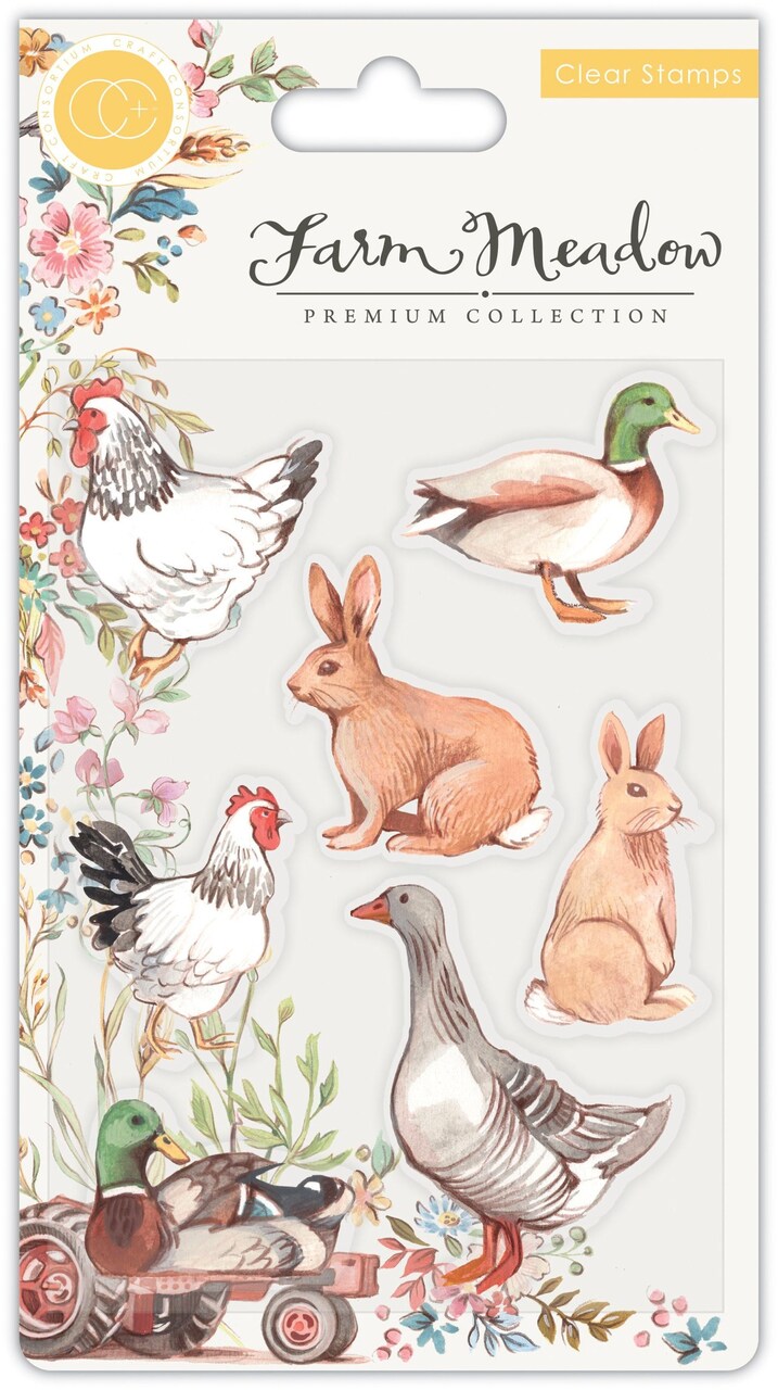 Craft Consortium Farm Meadow - Stamp Set - Animals